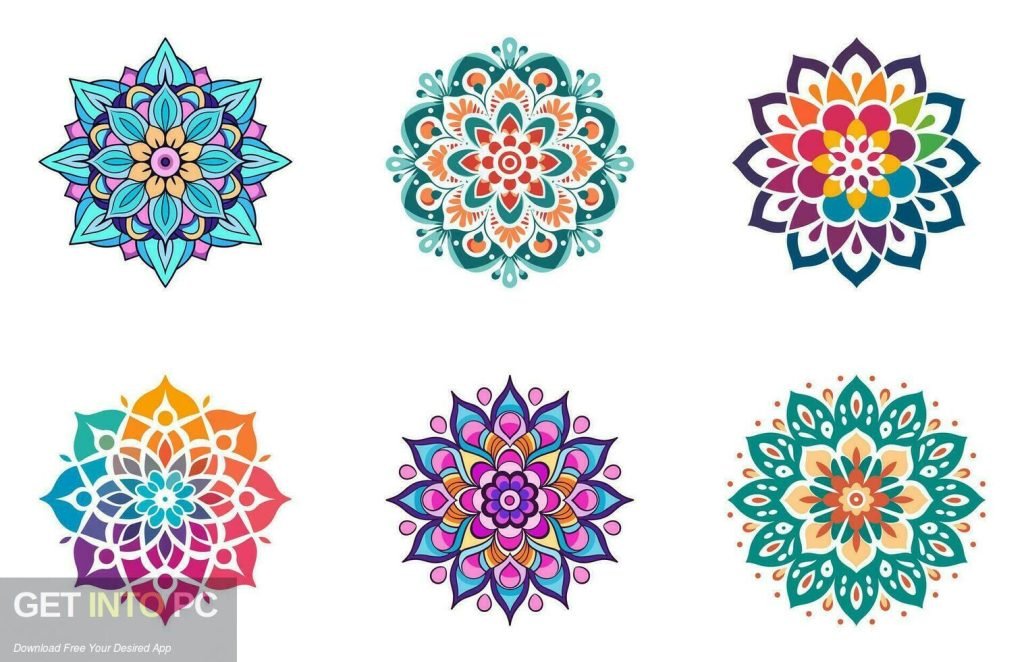CreativeMarket Mandala Vector Ornaments Bundle [AI EPS PDF PNG]