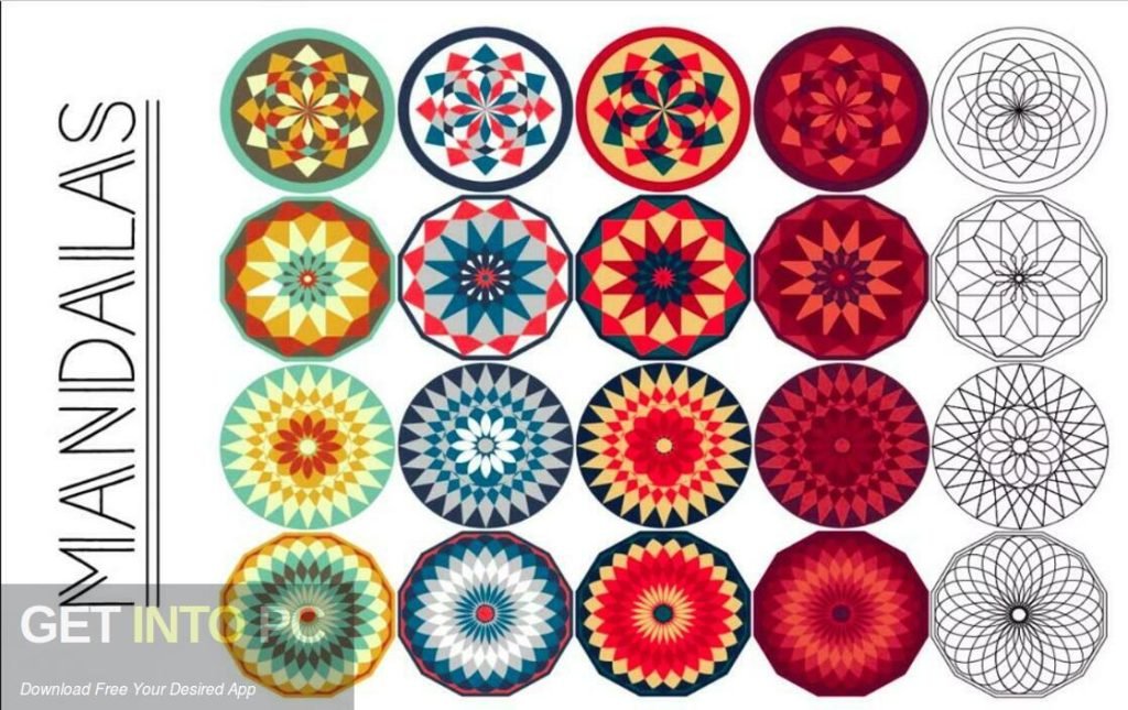 CreativeMarket Mandala Vector Ornaments Bundle [AI EPS PDF PNG]