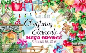 CreativeMarket – Watercolor Christmas Bundle