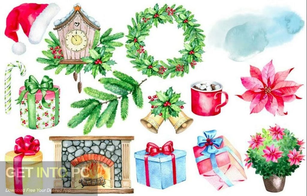 CreativeMarket – Watercolor Christmas Bundle