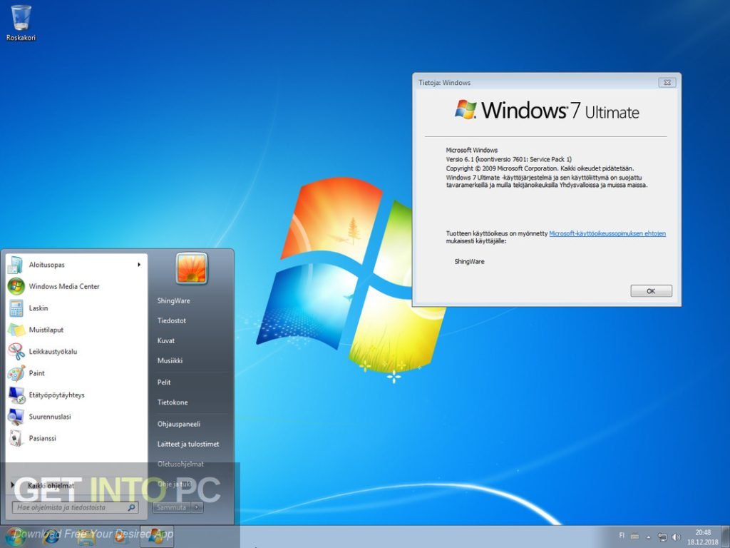 Windows 7 Ultimate SP1