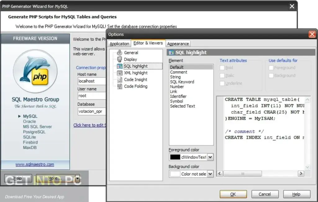 PHP Generator for MySQL Professional 2026